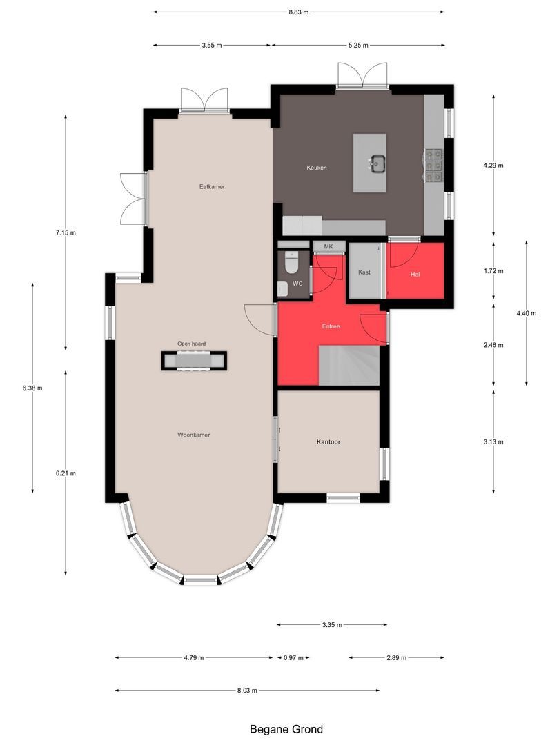 Past. Debijestraat 65, Hegelsom plattegrond-0