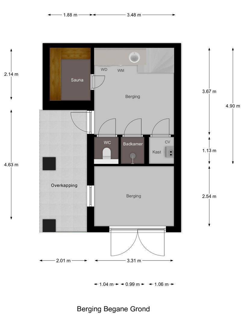 Past. Debijestraat 65, Hegelsom plattegrond-3