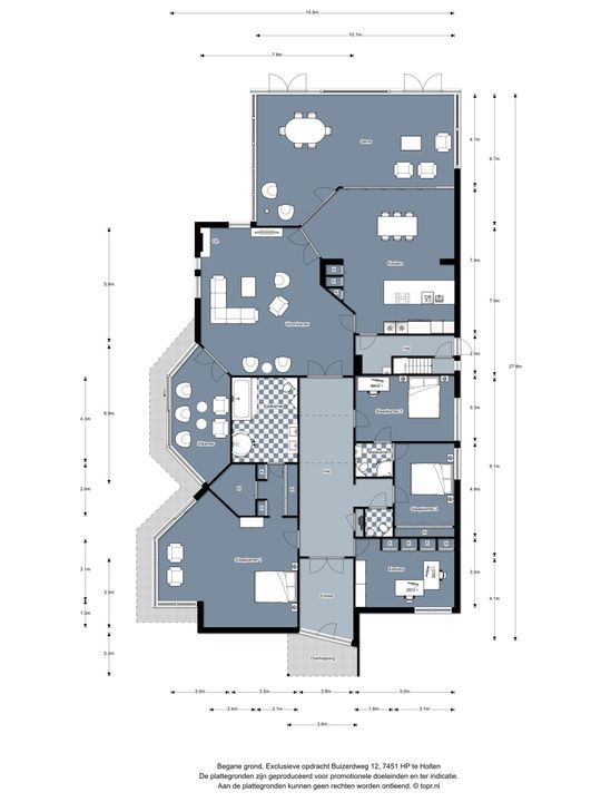 Buizerdweg 12, Holten plattegrond-