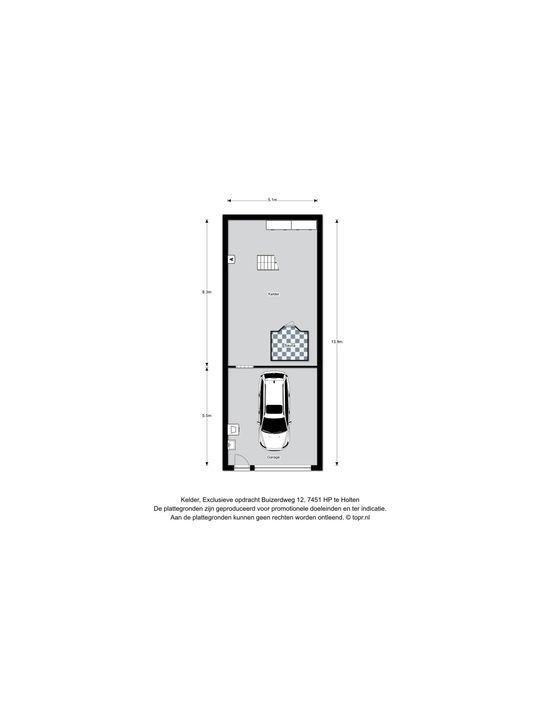 Buizerdweg 12, Holten plattegrond-