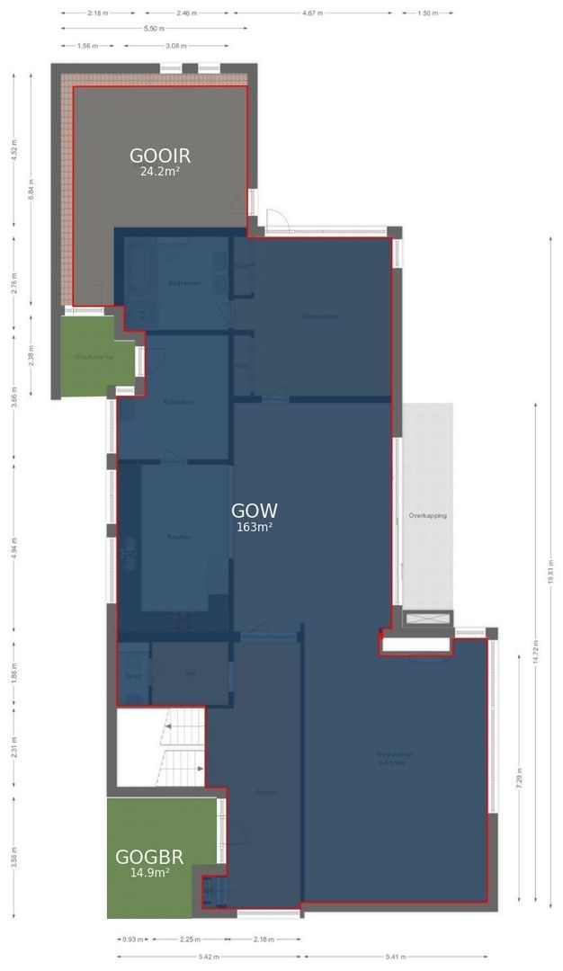 Drienerveldweg 130, Enschede plattegrond-1