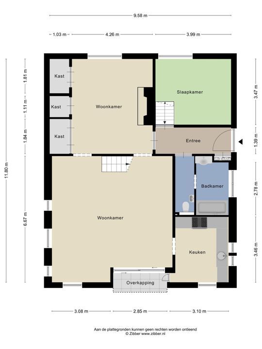 H.W. Iordensweg 91, Wilp plattegrond-