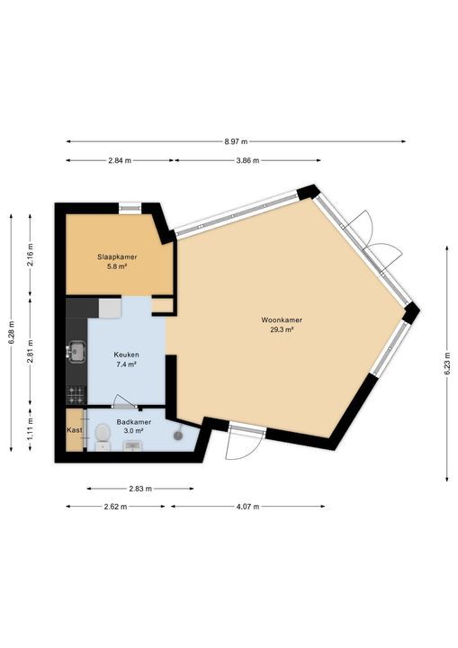 Kleine Veerweg 14, Zwolle plattegrond-
