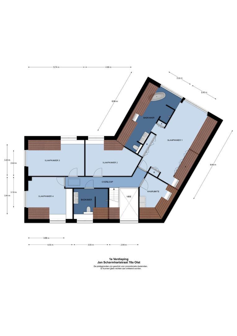 Jan Schamhartstraat 78 a, Olst plattegrond-1