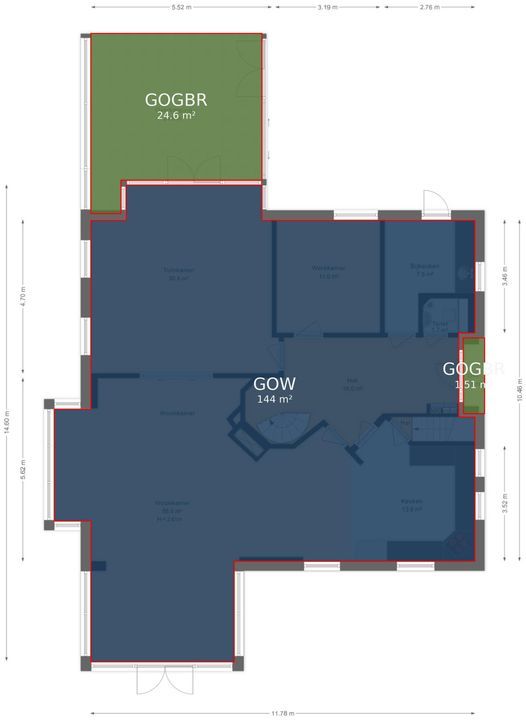 Oerdijk 95, Schalkhaar plattegrond-