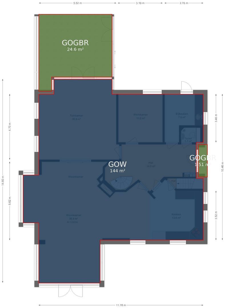 Oerdijk 95, Schalkhaar plattegrond-1
