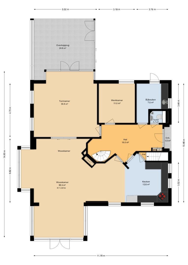Oerdijk 95, Schalkhaar plattegrond-0