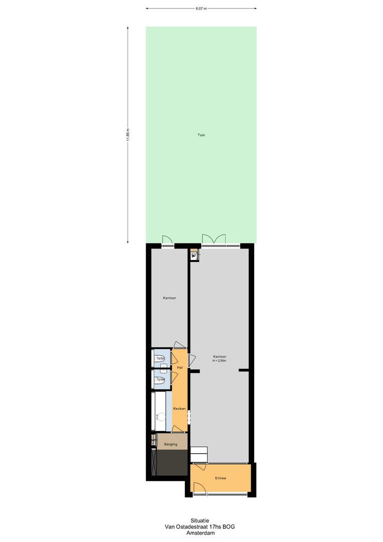 Van Ostadestraat 17 O, Amsterdam plattegrond-0