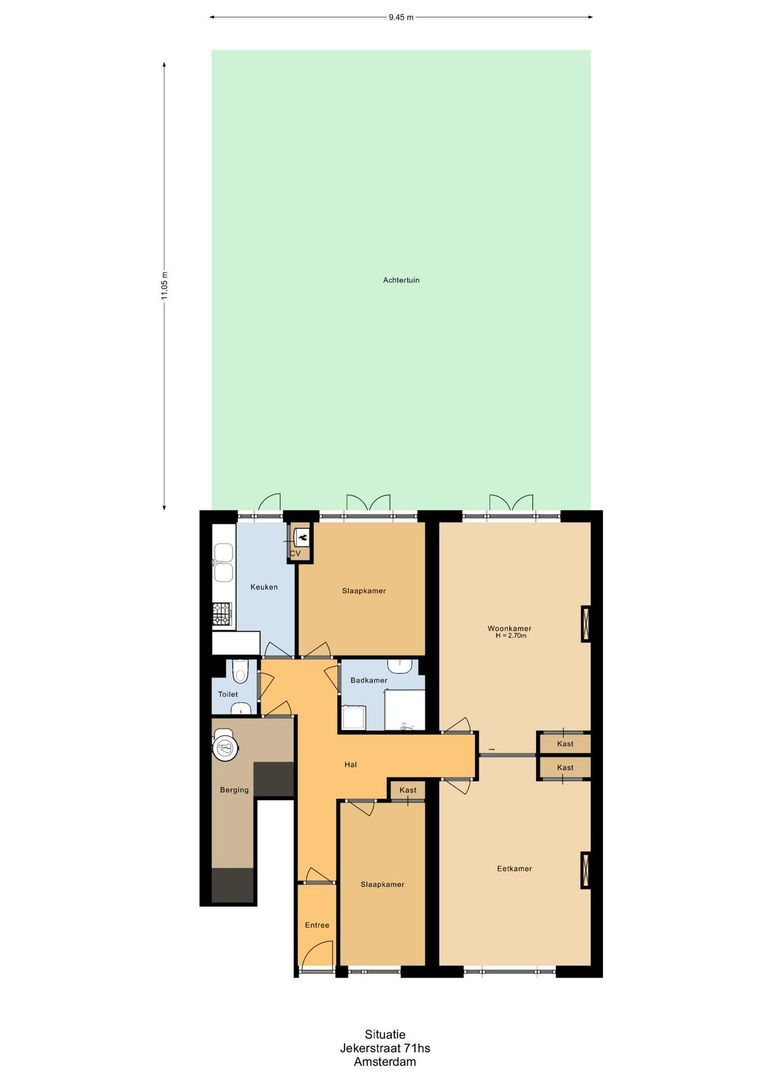 Jekerstraat 71 H, Amsterdam plattegrond-1
