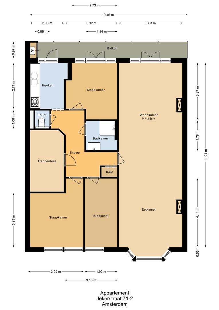 Jekerstraat 71 H, Amsterdam plattegrond-4