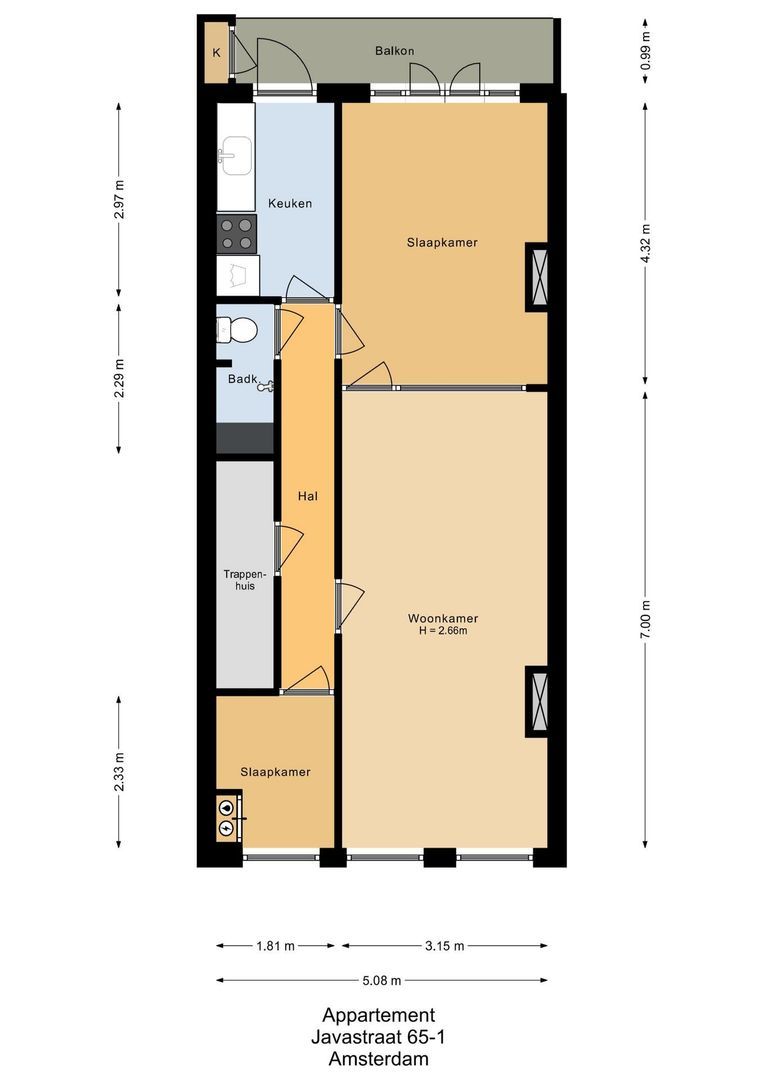 Javastraat 65 H, Amsterdam plattegrond-2