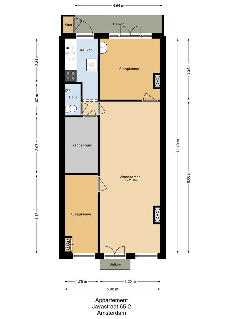 Javastraat 65 H, Amsterdam plattegrond-4