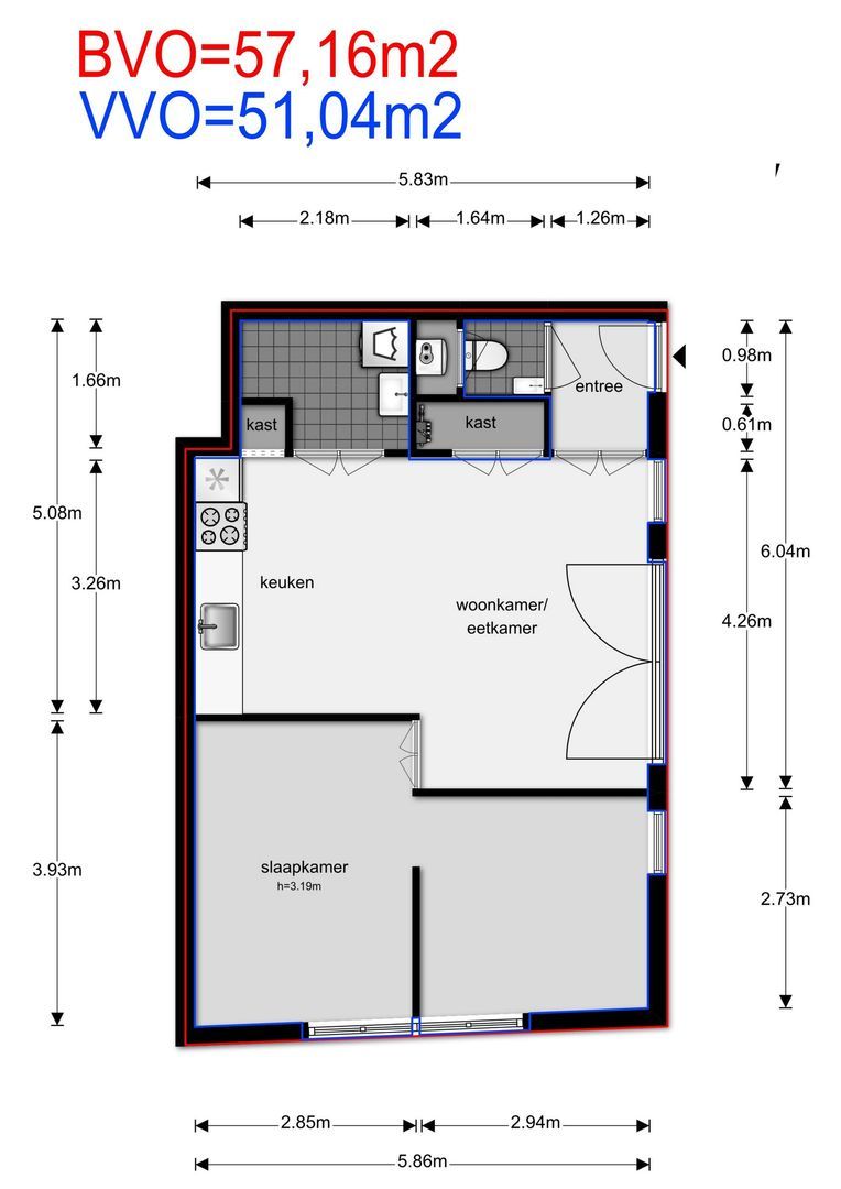 Van Bossestraat 1 H, Amsterdam plattegrond-3