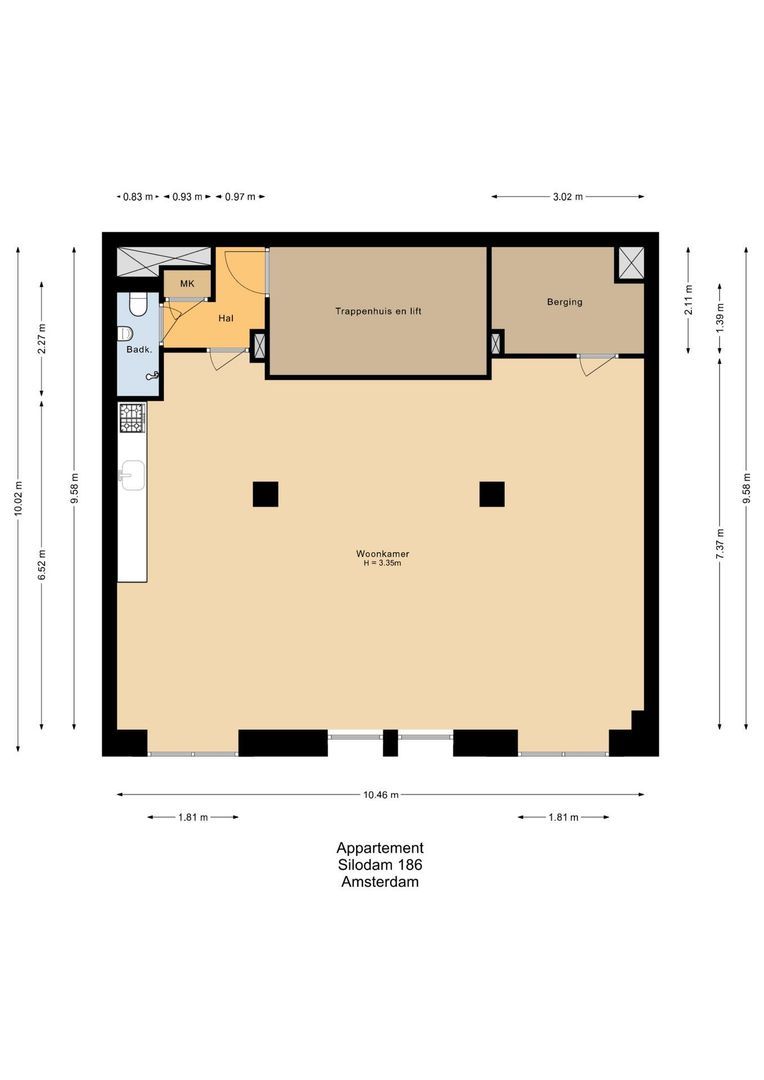 Silodam 186, Amsterdam plattegrond-0