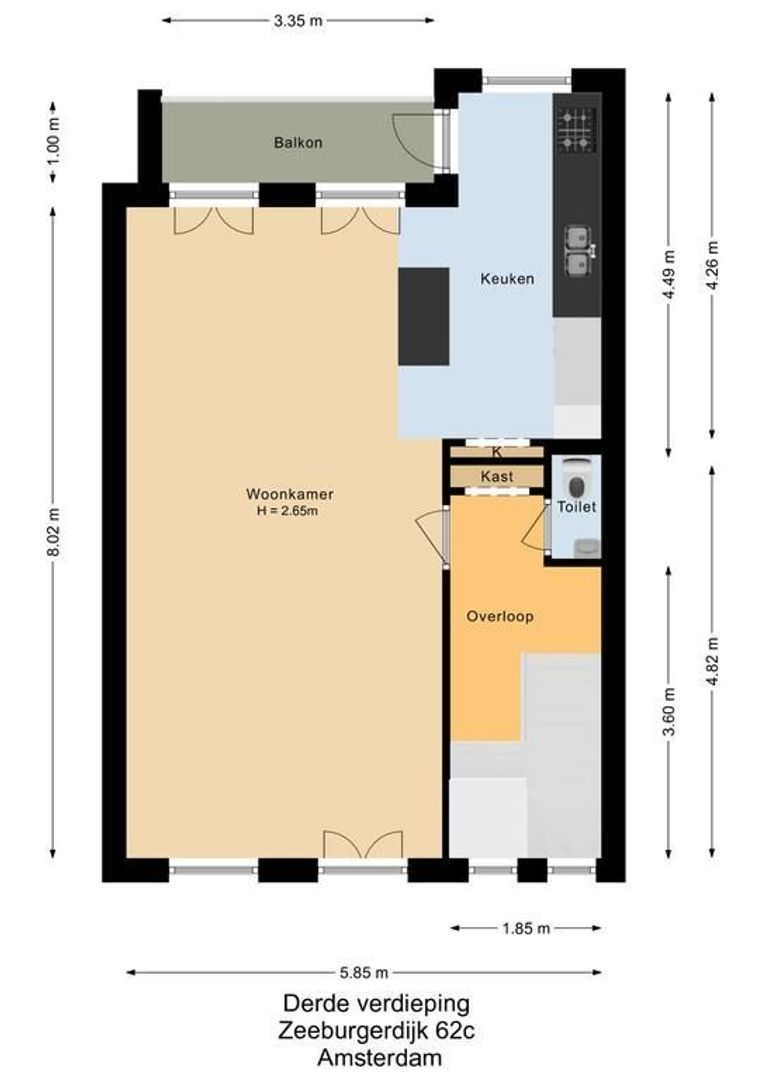 Zeeburgerdijk 62 C, Amsterdam plattegrond-0