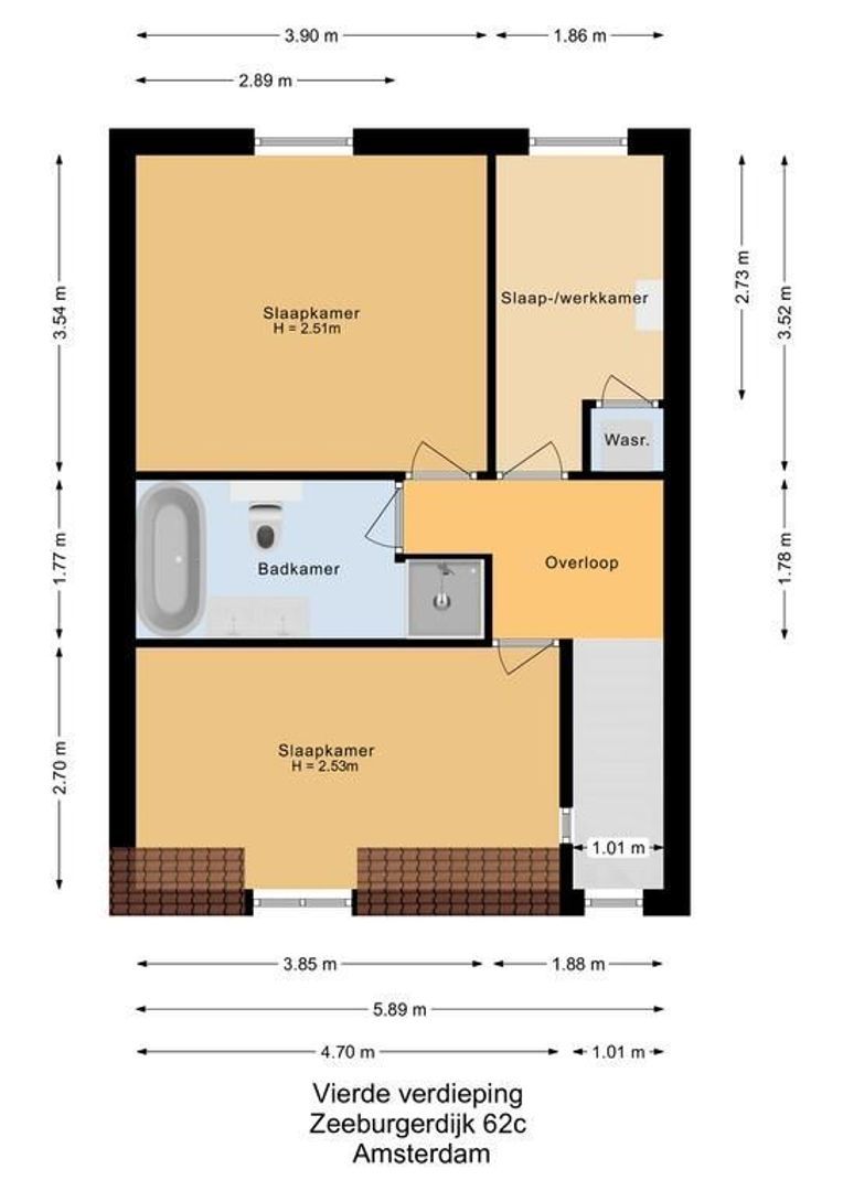 Zeeburgerdijk 62 C, Amsterdam plattegrond-1