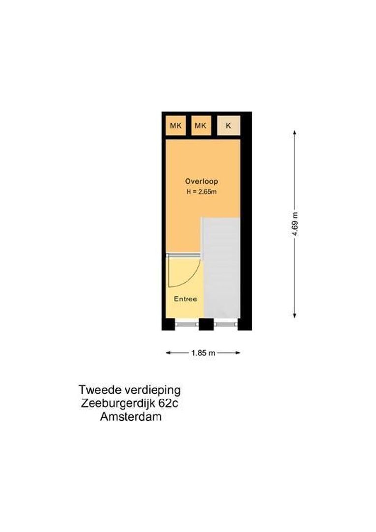 Zeeburgerdijk 62 C, Amsterdam plattegrond-2