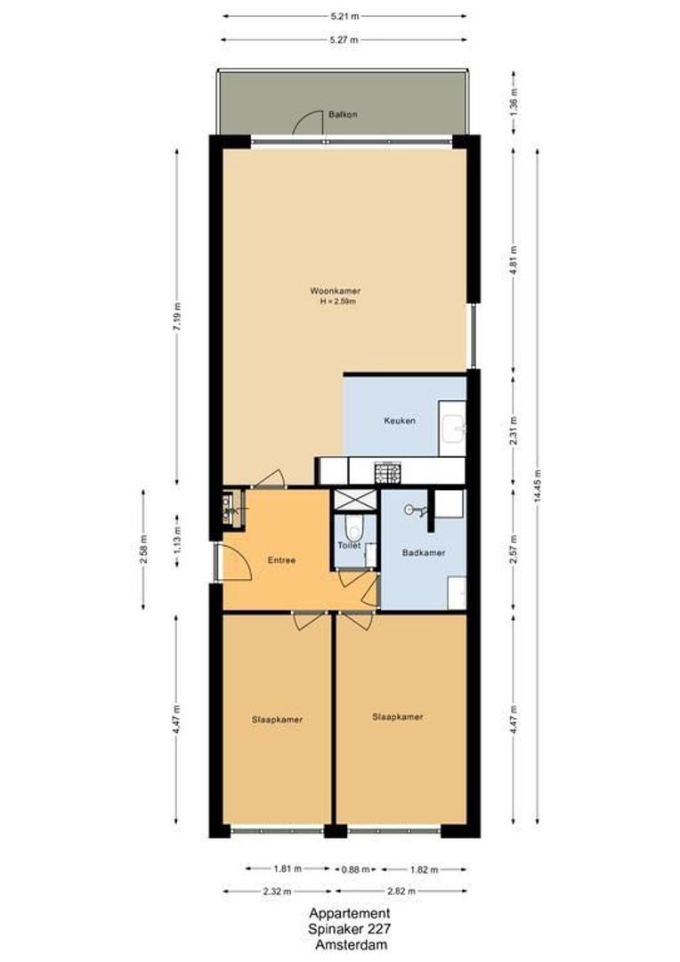 Spinaker 227, Amsterdam plattegrond-0
