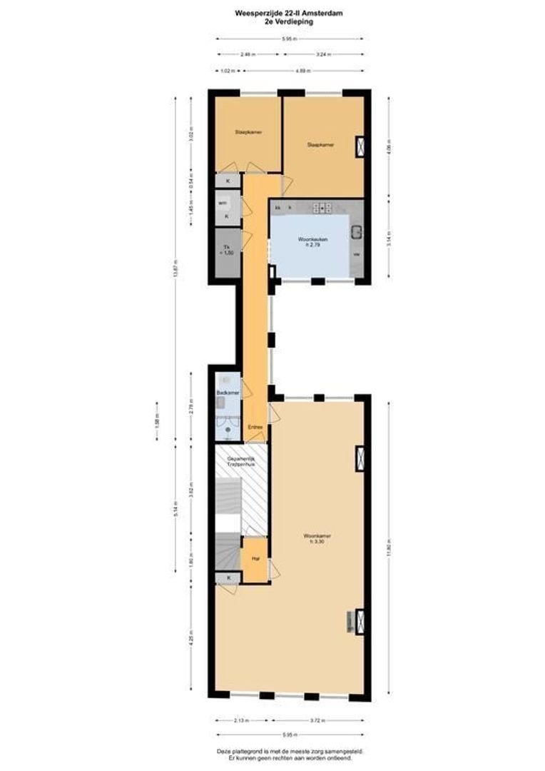 Weesperzijde 22 boven, Amsterdam plattegrond-0