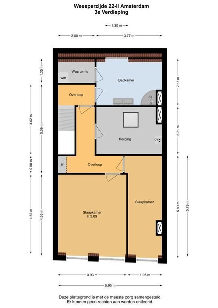 Weesperzijde 22 boven, Amsterdam plattegrond-1