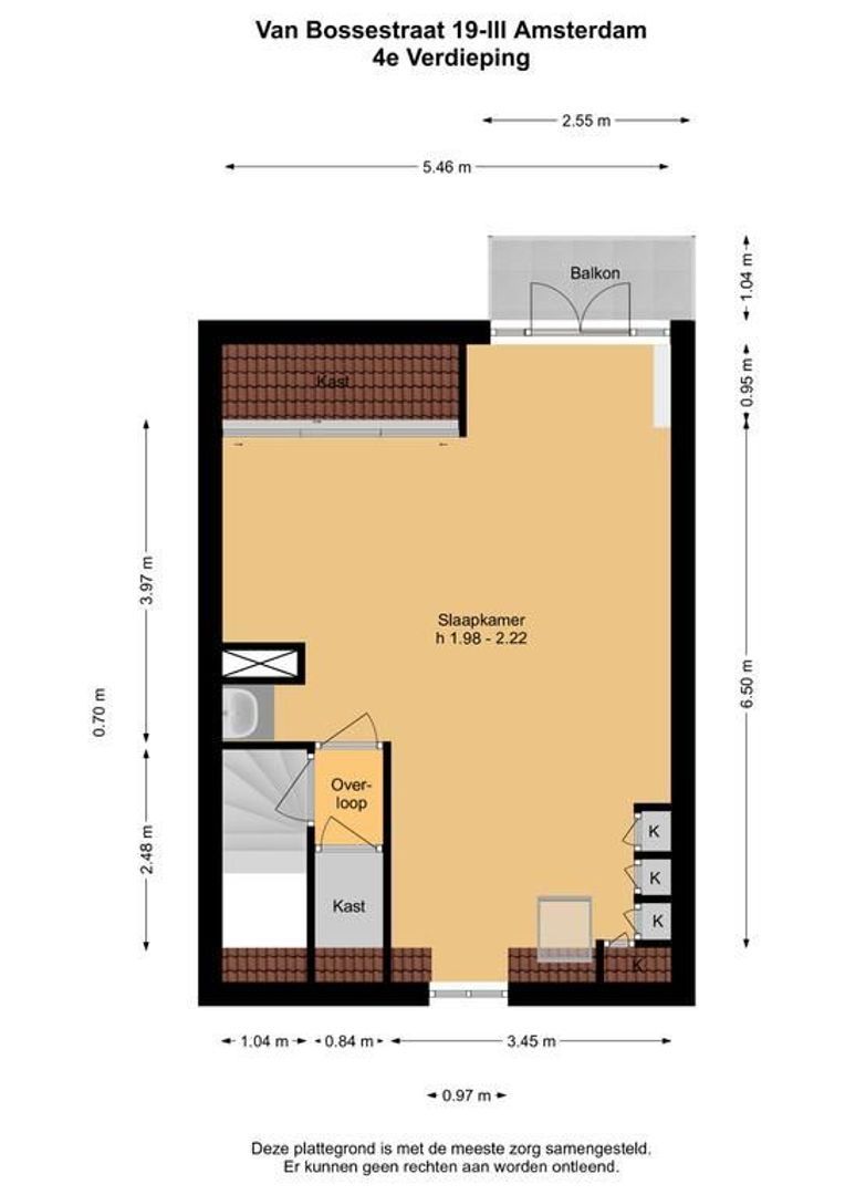 Van Bossestraat 19 -III, Amsterdam plattegrond-2