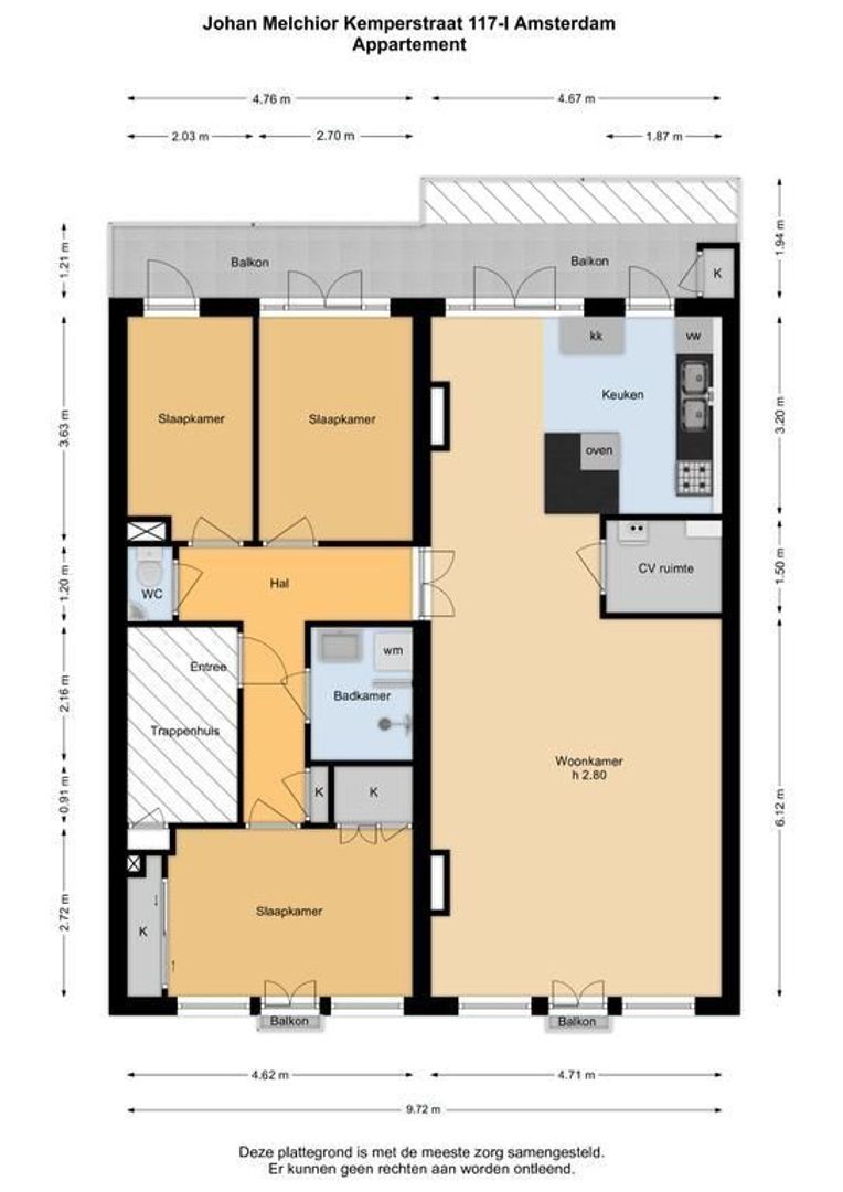 Joan Melchior Kemperstraat 117 I, Amsterdam plattegrond-0