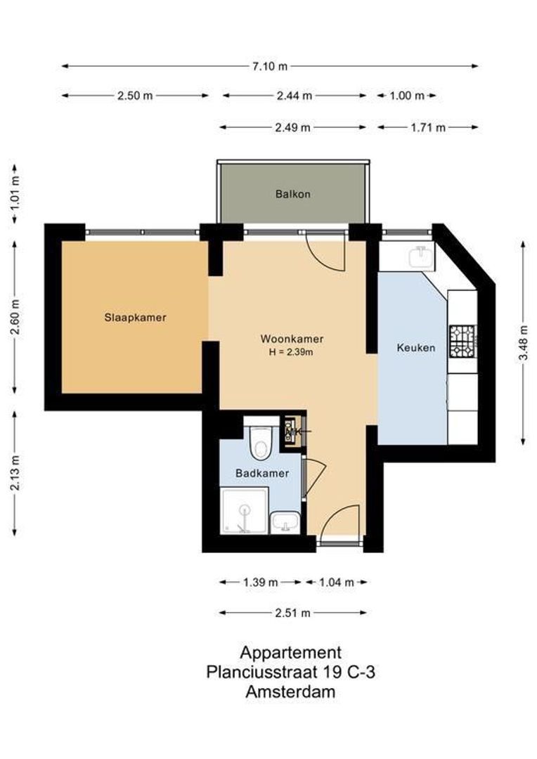 Planciusstraat 19 C 3, Amsterdam plattegrond-0