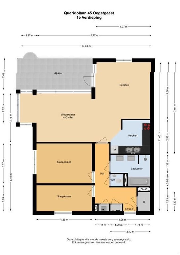 Queridolaan 45, Oegstgeest plattegrond-0