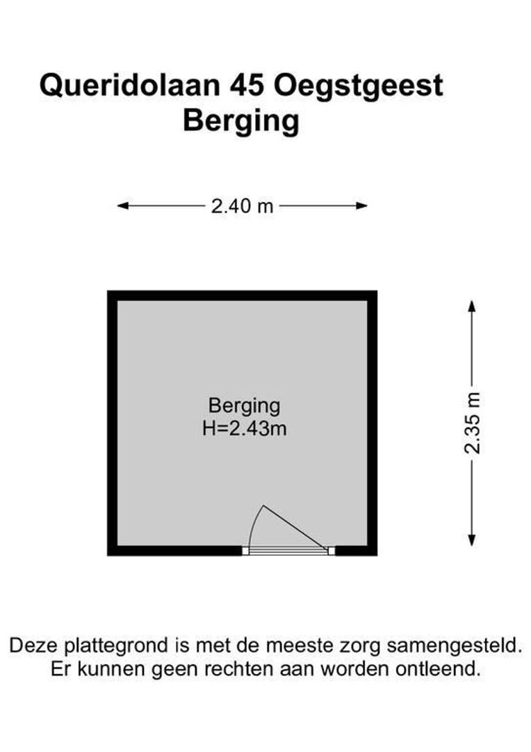 Queridolaan 45, Oegstgeest plattegrond-1