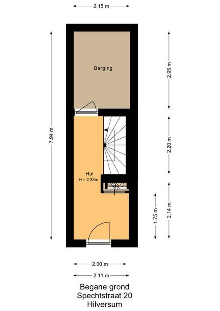 Spechtstraat 20, Hilversum plattegrond-0