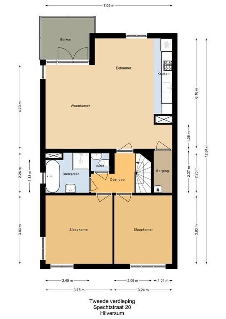 Spechtstraat 20, Hilversum plattegrond-2