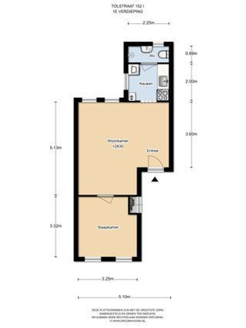 Tolstraat 152 1, Amsterdam plattegrond-0