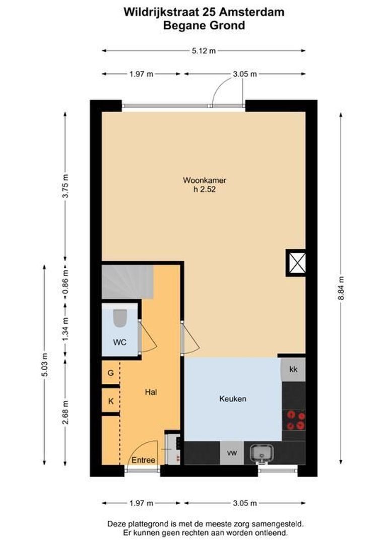 Wildrijkstraat 25, Amsterdam plattegrond-1