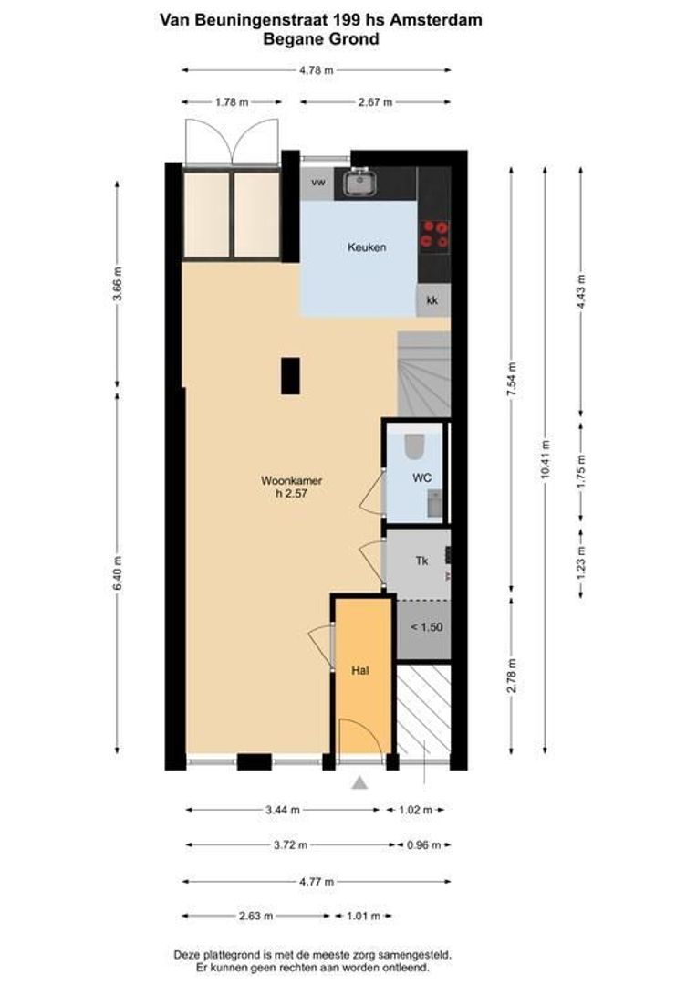 Van Beuningenstraat 199 Hs & I, Amsterdam plattegrond-1