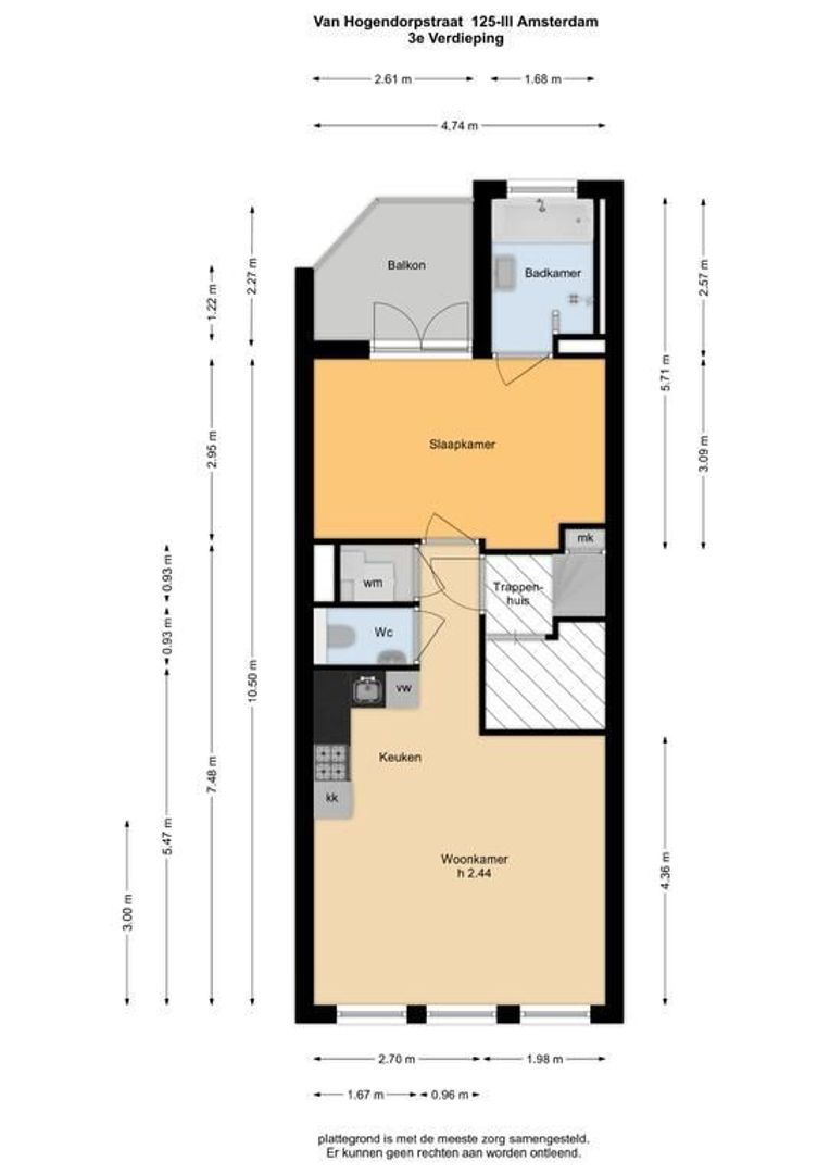 Van Hogendorpstraat 125 III, Amsterdam plattegrond-0