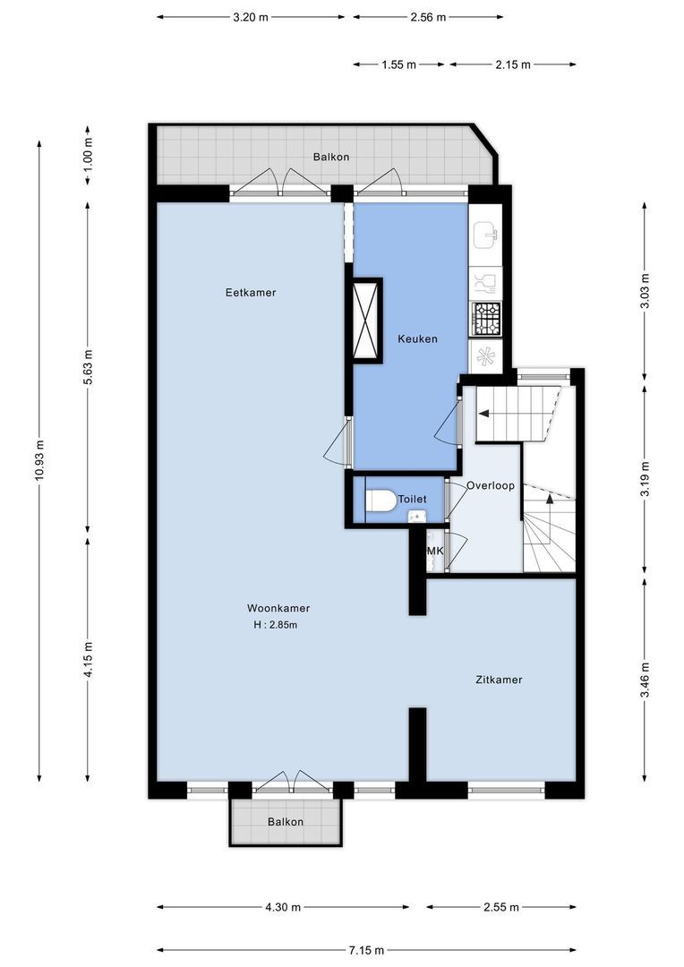 Lomanstraat 2 H, Amsterdam plattegrond-2