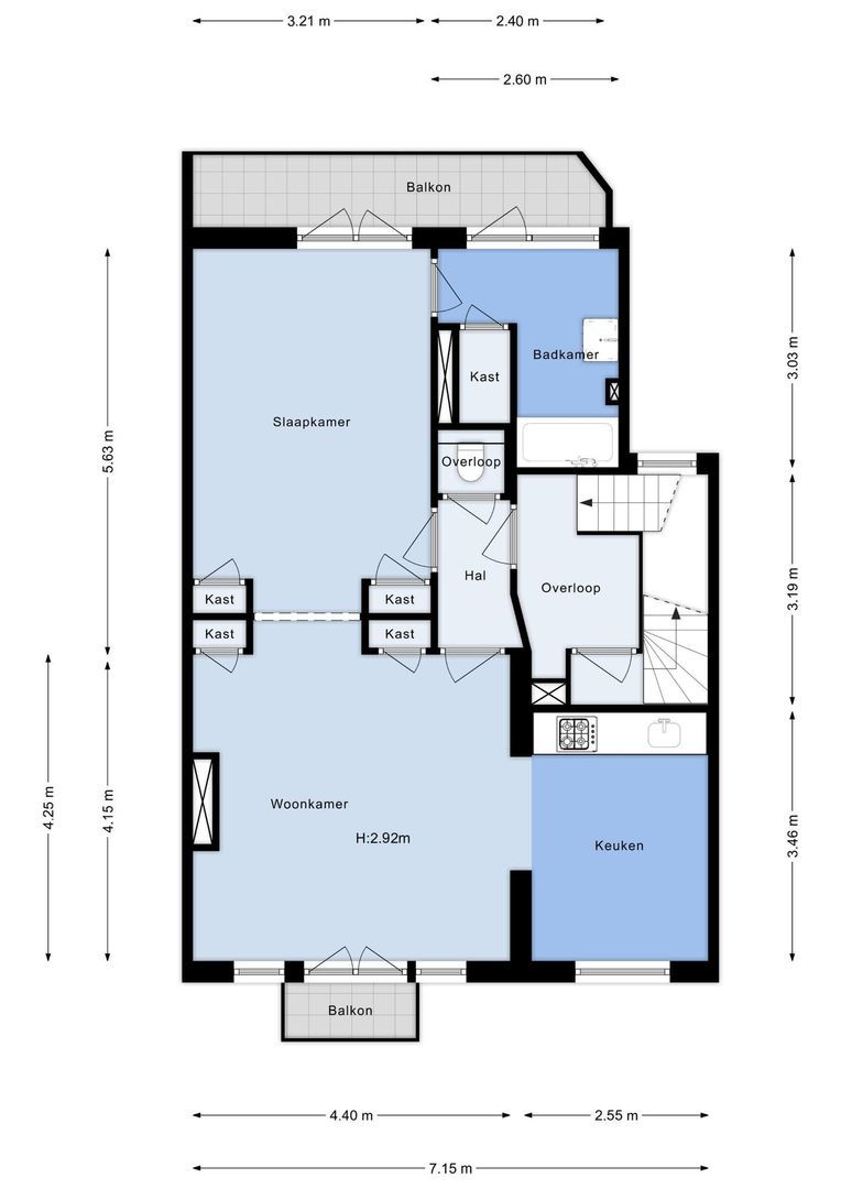 Lomanstraat 2 H, Amsterdam plattegrond-1