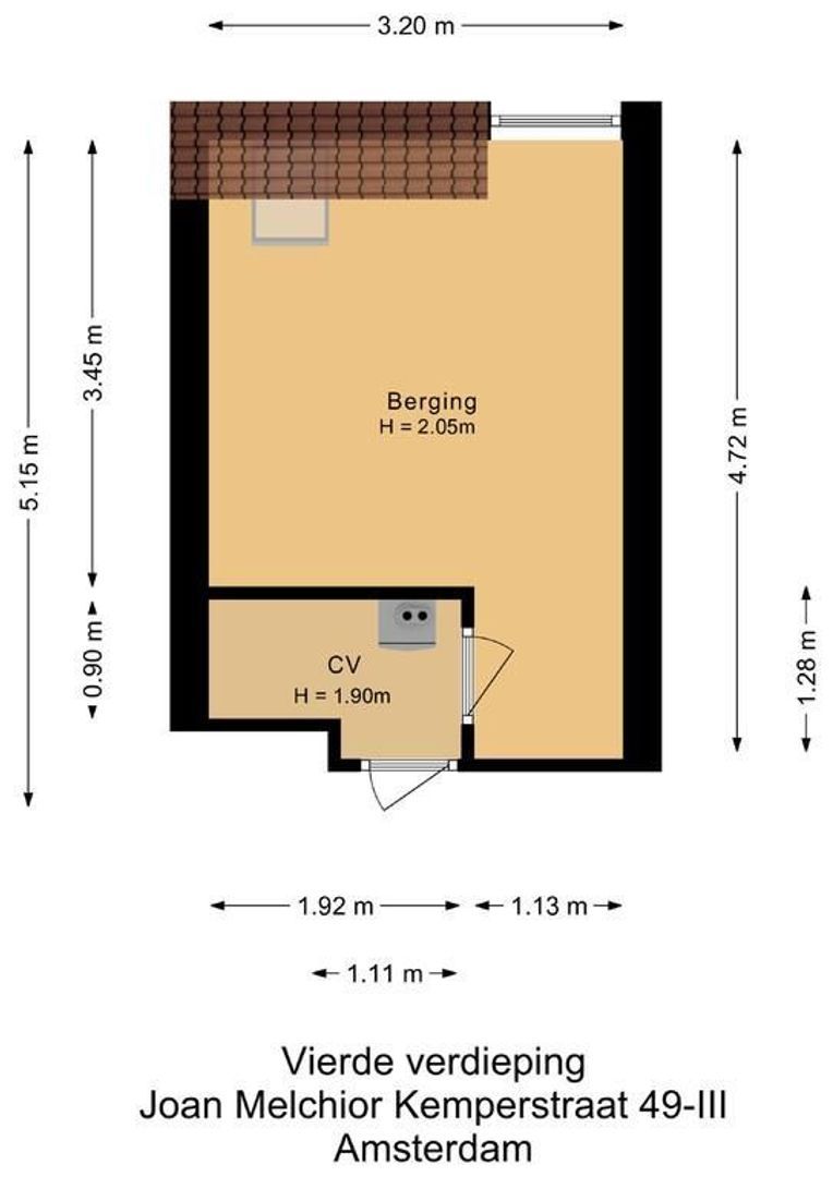 Joan Melchior Kemperstraat 49 III, Amsterdam plattegrond-1