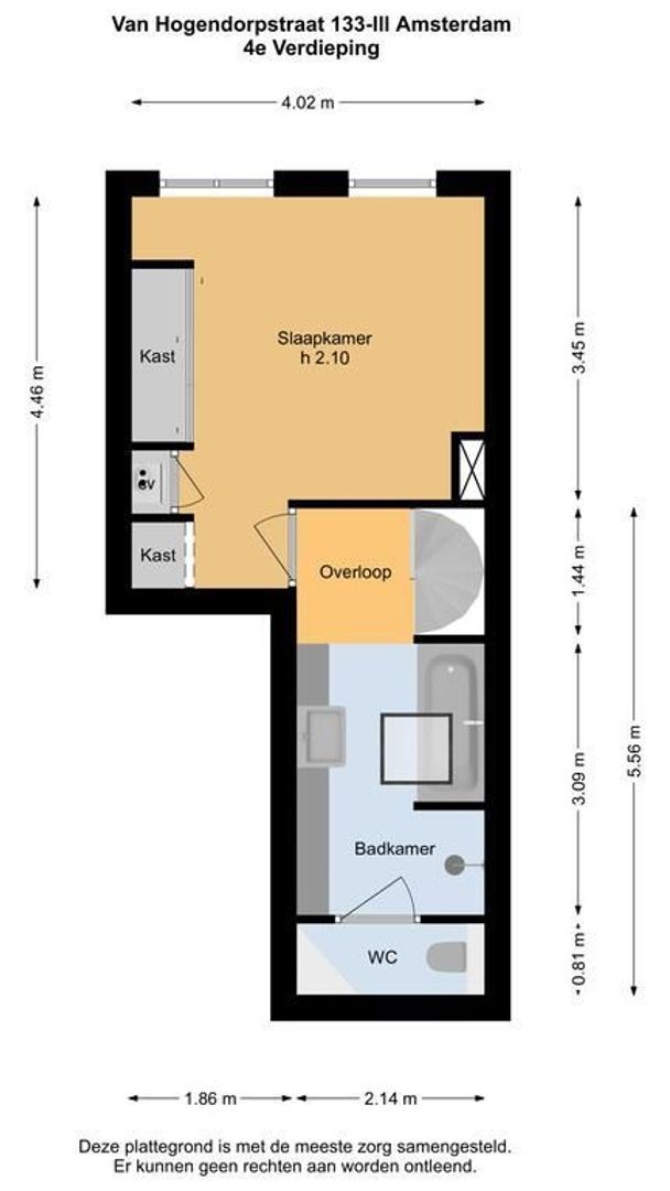 Van Hogendorpstraat 133 3, Amsterdam plattegrond-1