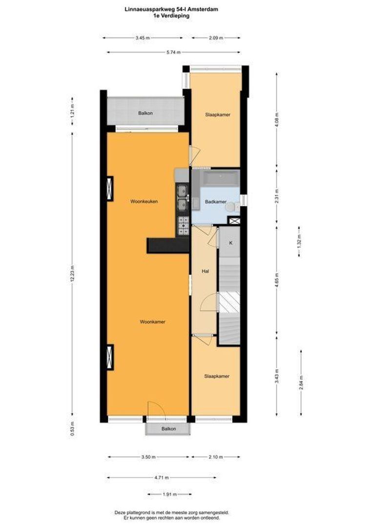 Linnaeusparkweg 54 1, Amsterdam plattegrond-0