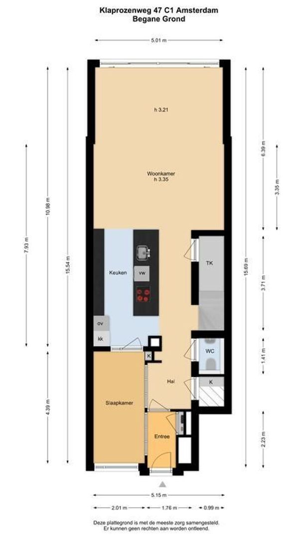 Klaprozenweg 47 C 1, Amsterdam plattegrond-0