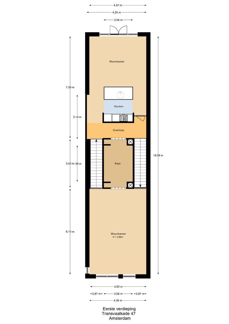 Transvaalkade 47 H, Amsterdam plattegrond-1