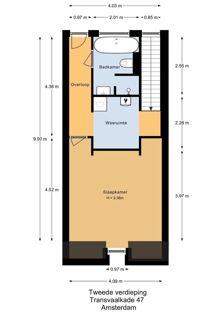 Transvaalkade 47 H, Amsterdam plattegrond-2