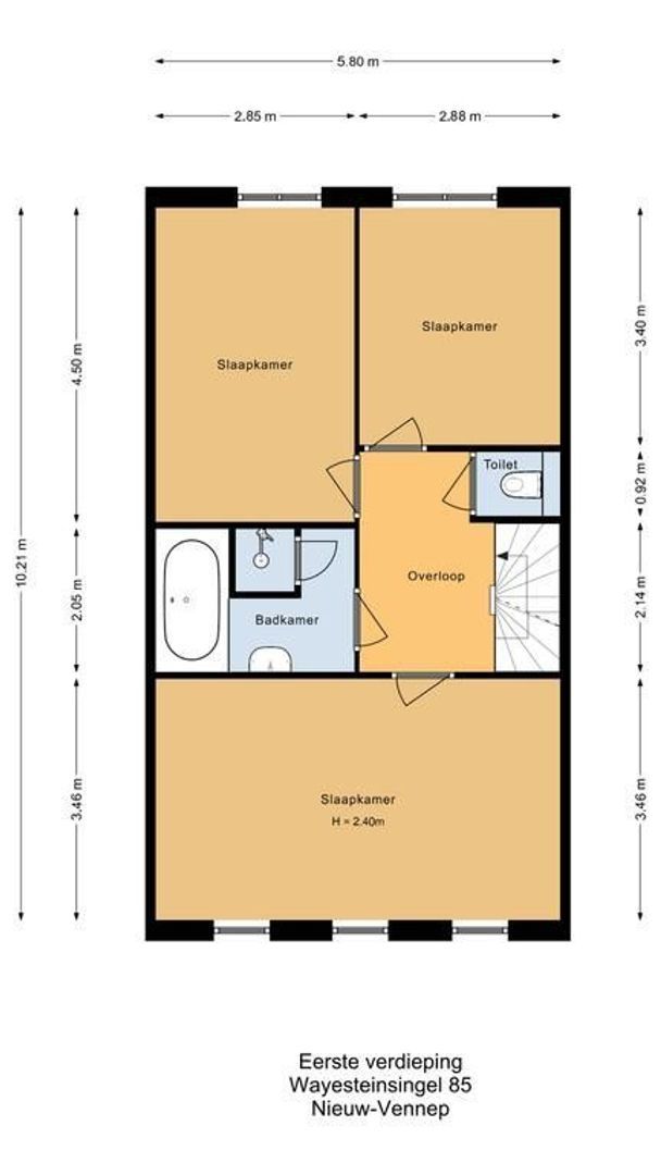 Wayesteinsingel 85, Nieuw-Vennep plattegrond-0
