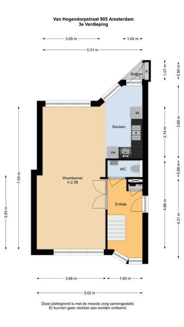 Van Hogendorpstraat 905, Amsterdam plattegrond-0