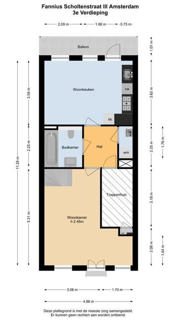Fannius Scholtenstraat 4 3, Amsterdam plattegrond-0