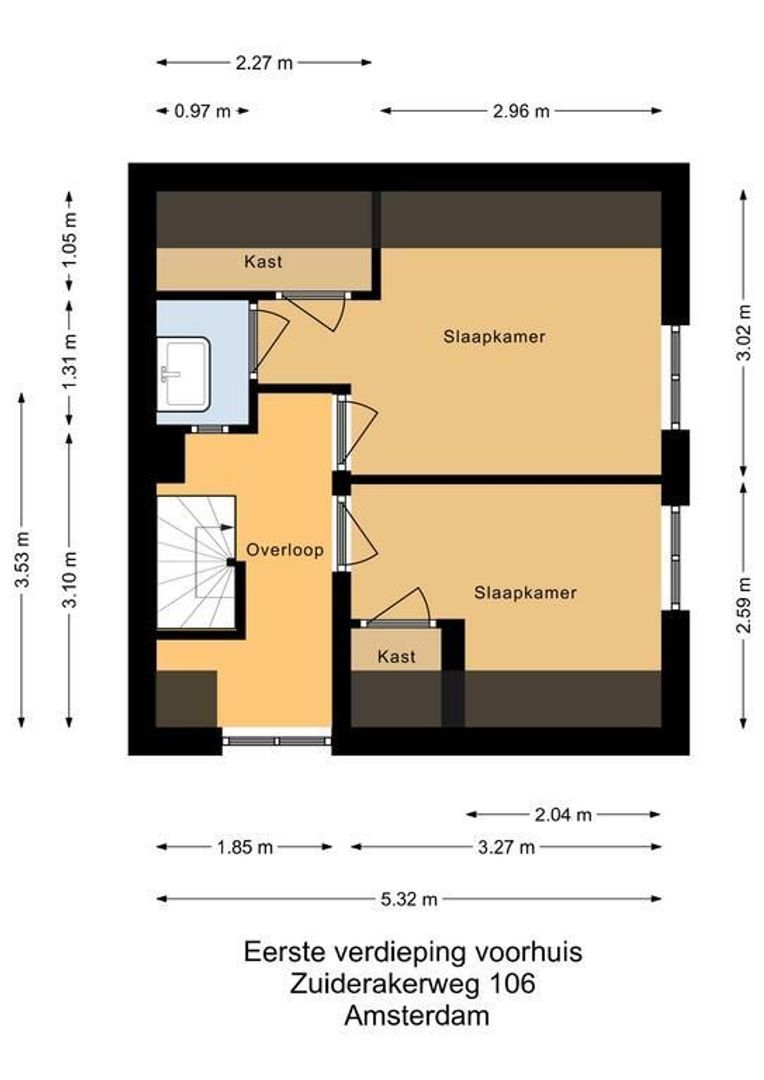 Zuiderakerweg 106, Amsterdam plattegrond-2