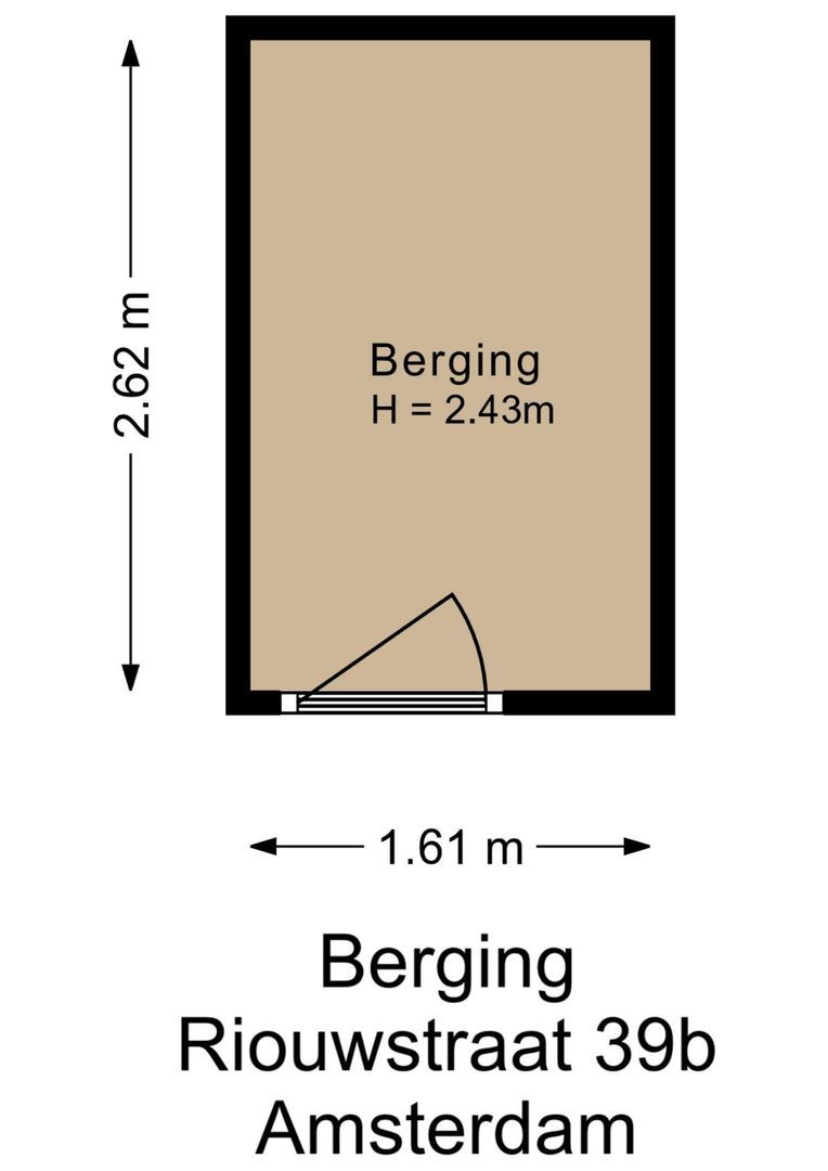 Riouwstraat 39 B, Amsterdam plattegrond-1