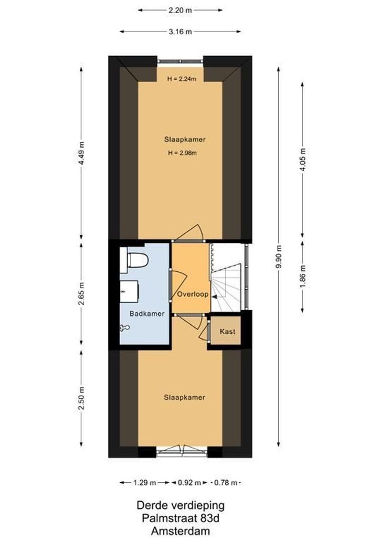 Palmstraat 83 D, Amsterdam plattegrond-0