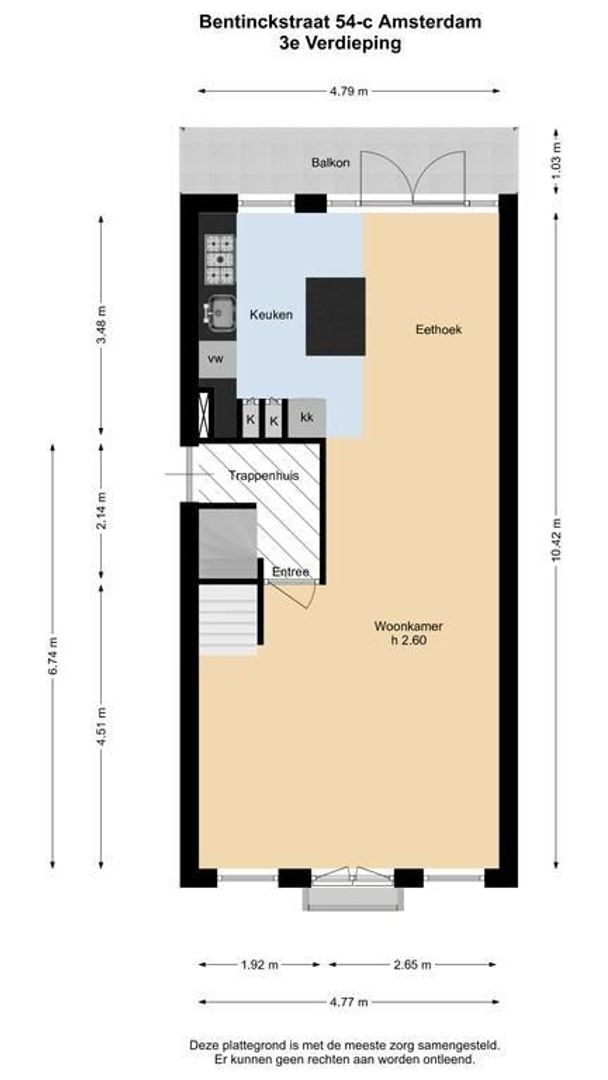 Bentinckstraat 54 C, Amsterdam plattegrond-0